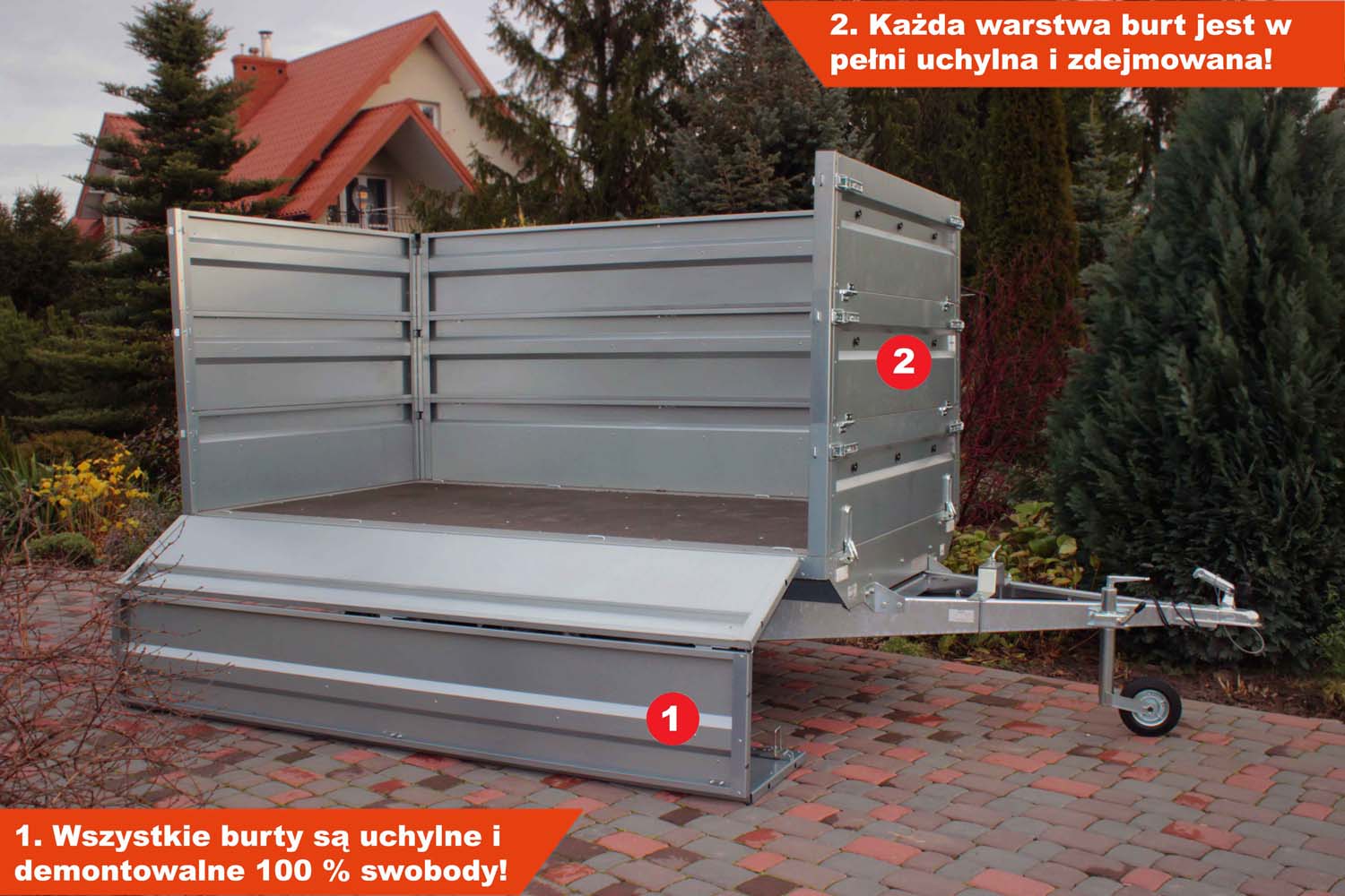 Przyczepka Neptun N7-263 2 kps 263x145x40 cm Nordica TRIPLE