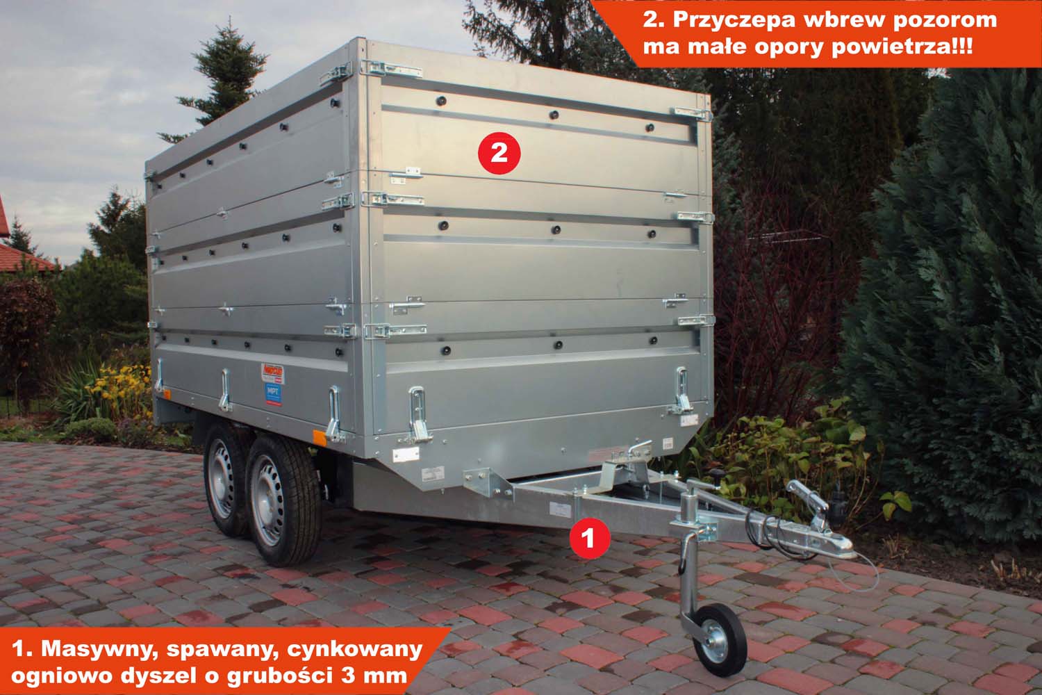 Przyczepka Neptun N7-263 2 kps 263x145x40 cm Nordica TRIPLE