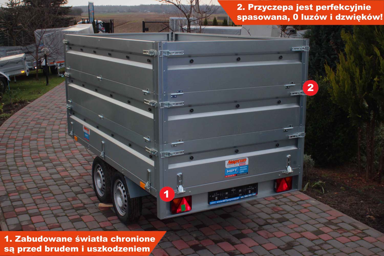 Przyczepka Neptun N7-263 2 kps 263x145x40 cm Nordica TRIPLE