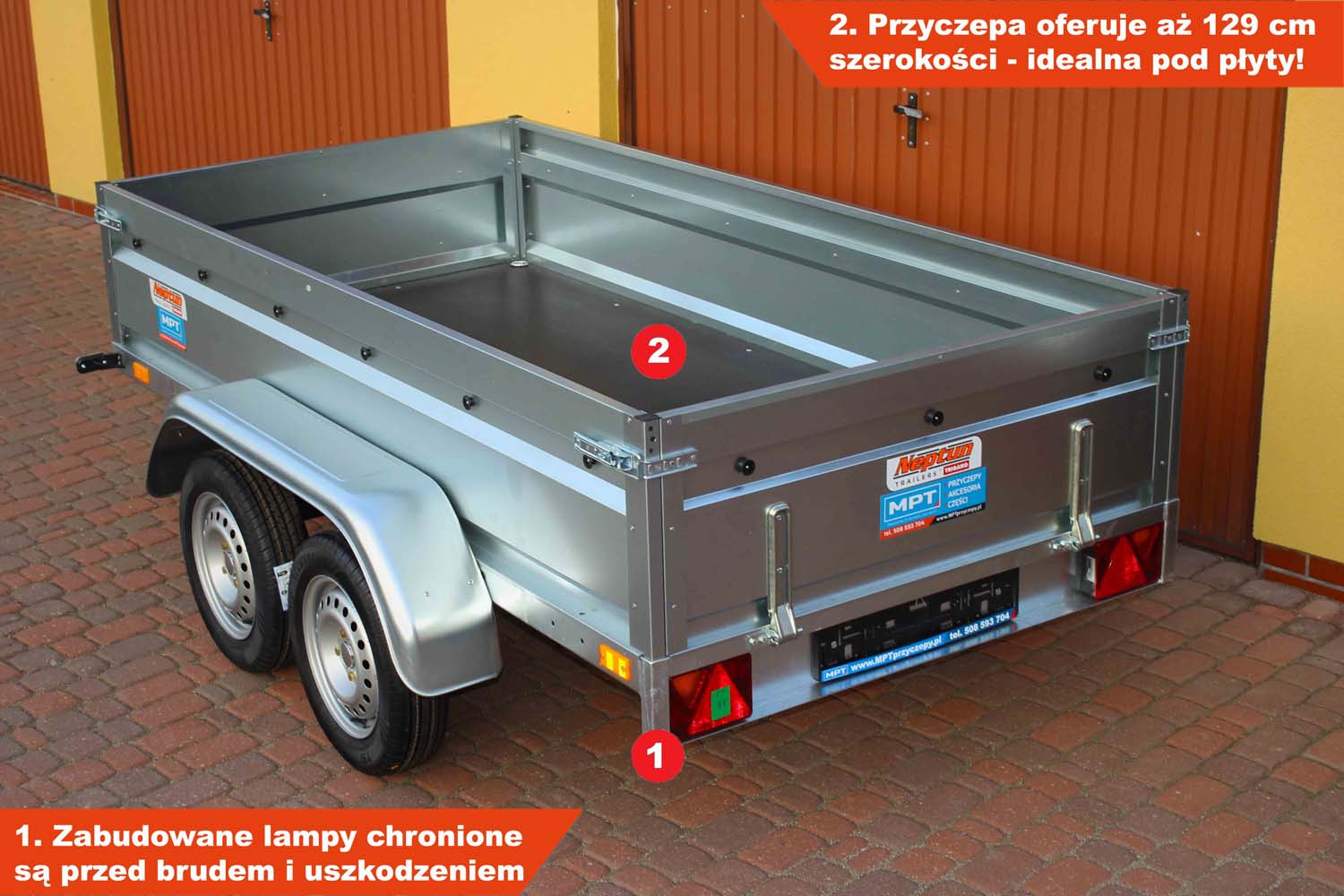 Przyczepka Neptun N7-263 2 pro 263x129x45 cm GN148