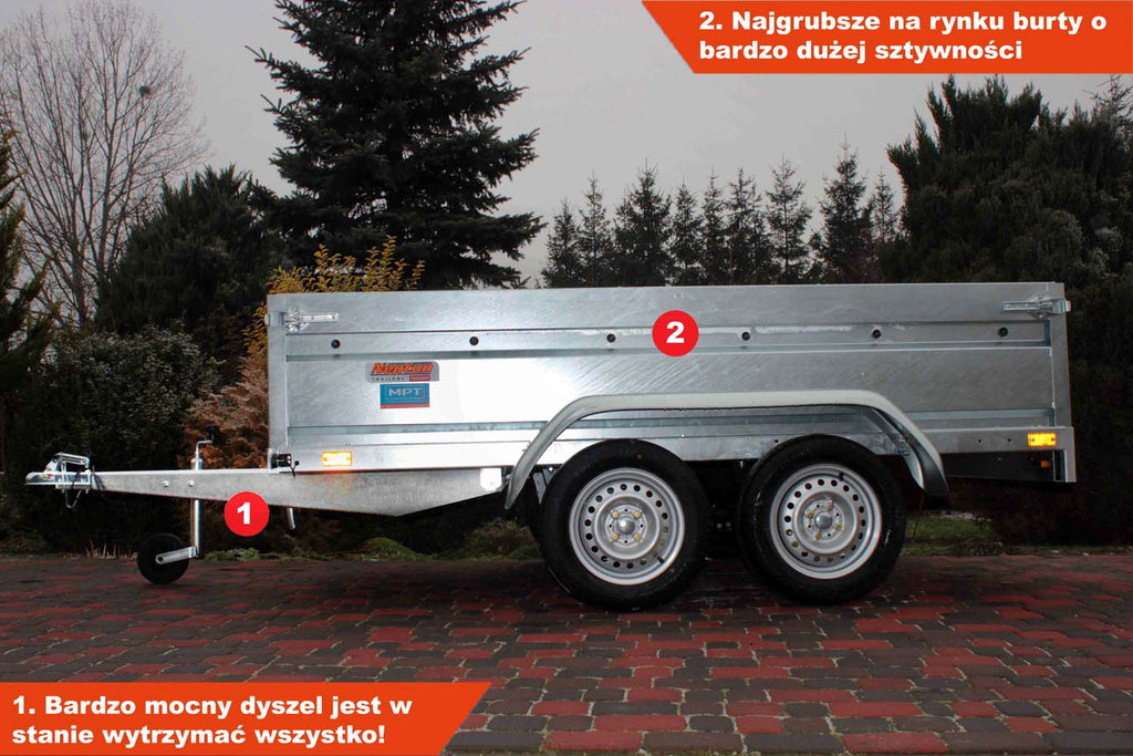 Przyczepka Neptun N7-263 2 pro+ 263x129x50 cm Tandem GN199
