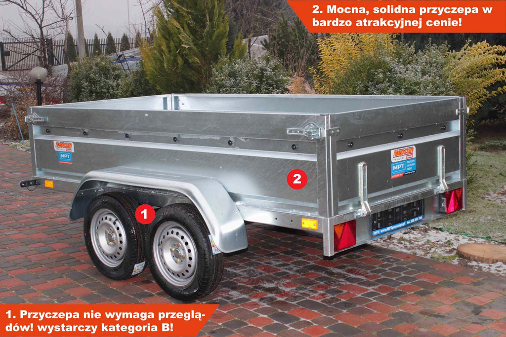 Przyczepka Neptun N7-263 2 pro+ 263x129x50 cm Tandem GN199