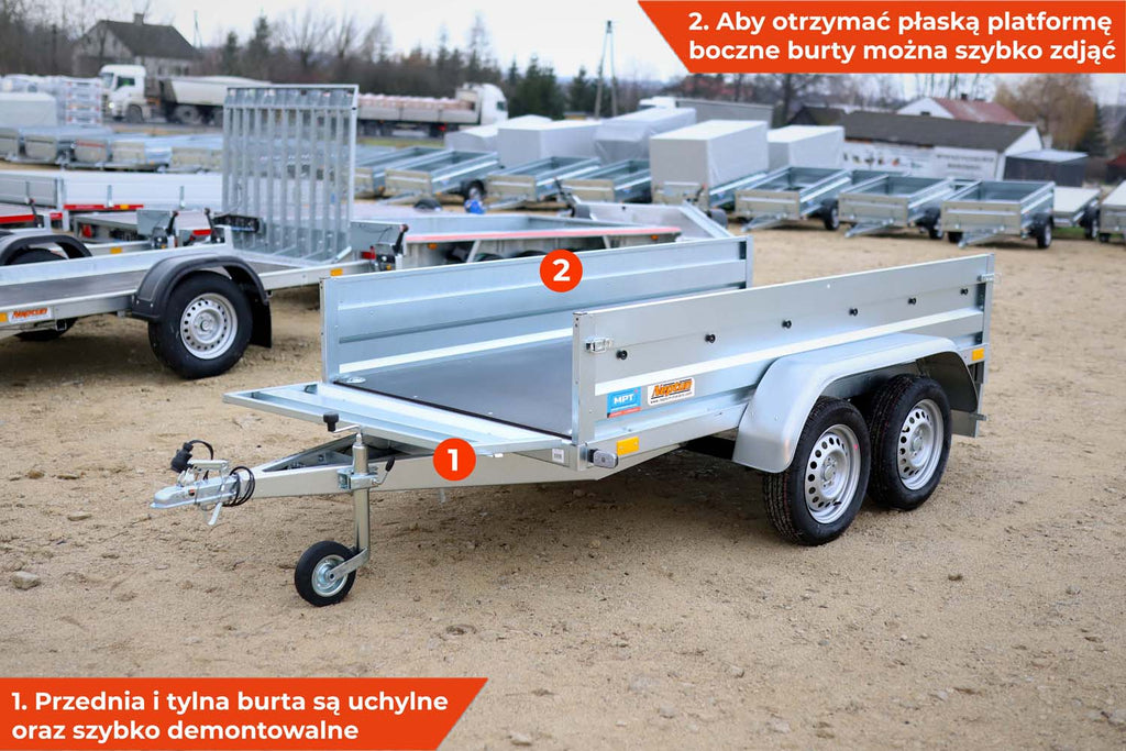 Przyczepka Neptun N7-263 2 rt 263x129x40 cm Tandem GN149