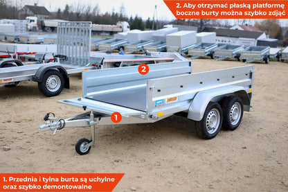 Przyczepka Neptun N7-263 2 rt 263x129x40 cm Tandem GN149