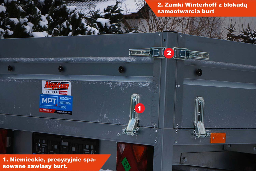 Przyczepka Neptun N7-263 kps 263x145x40 cm Nordica GN124