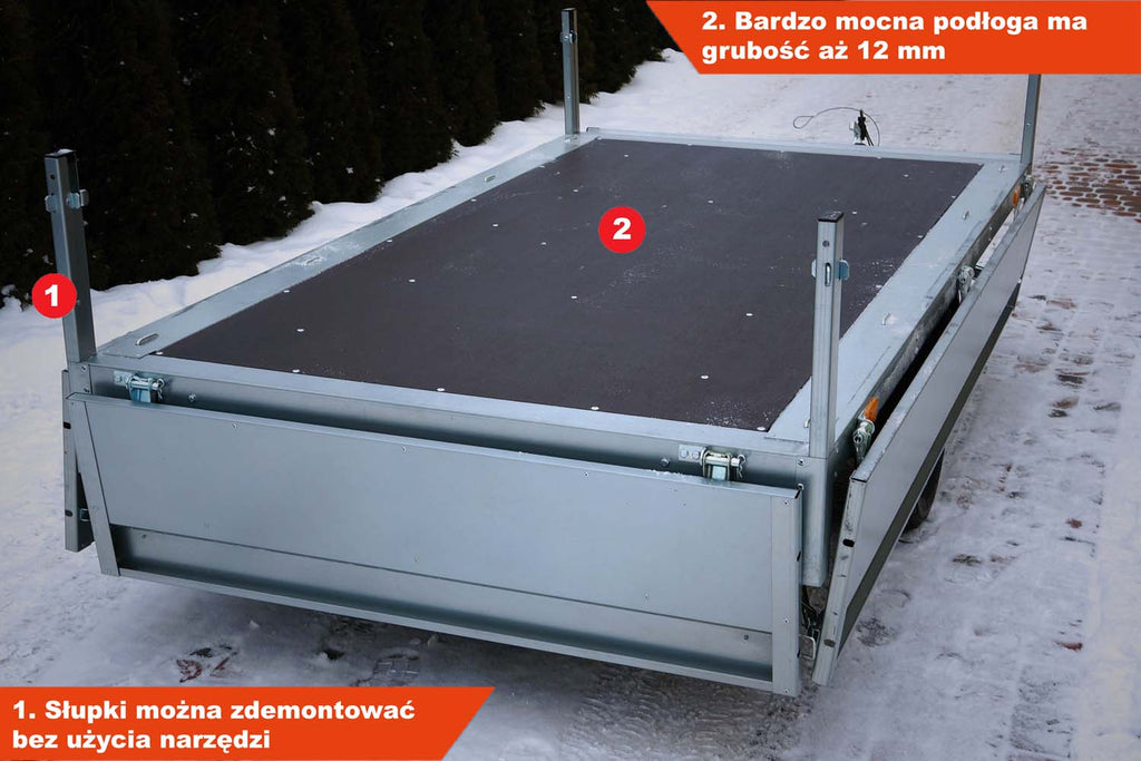 Przyczepka Neptun N7-263 kps 263x145x40 cm Nordica GN124