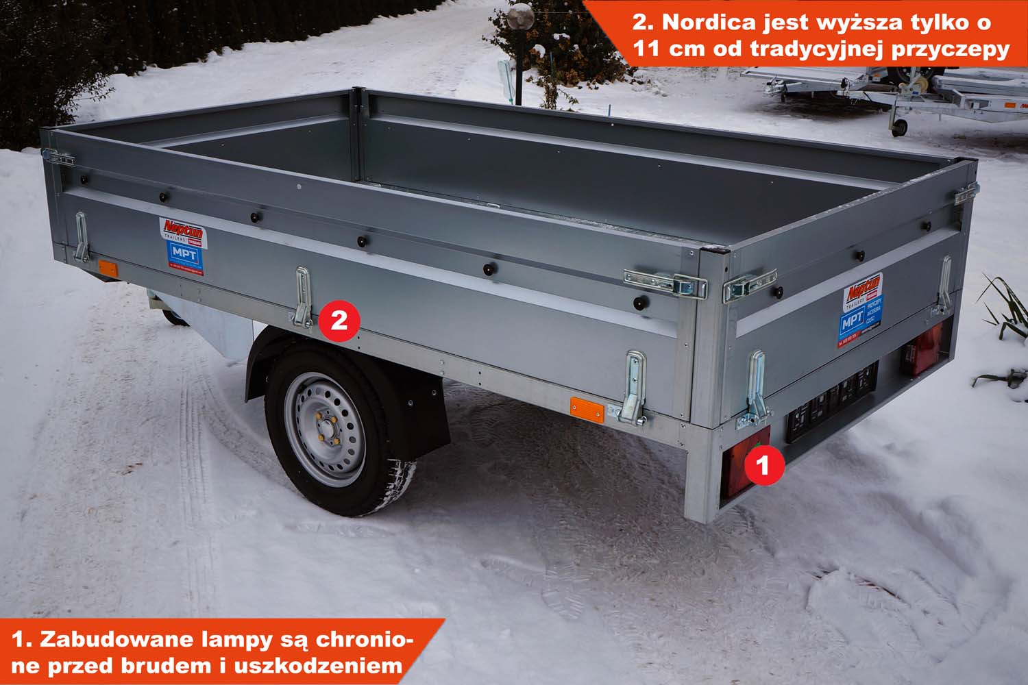 Przyczepka Neptun N7-263 kps 263x145x40 cm Nordica GN124
