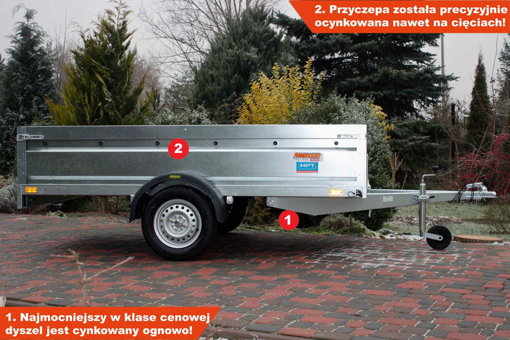 Przyczepka Neptun N7-263 prr 263x129x45 cm Resory GN182