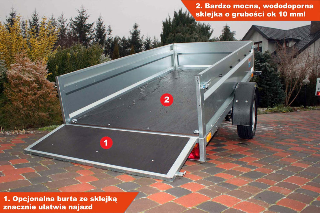 Przyczepka Neptun N7-263 prr 263x129x45 cm Resory GN182
