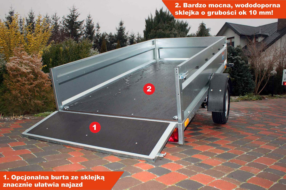 Przyczepka Neptun N7-263 prr 263x129x45 cm Resory GN182