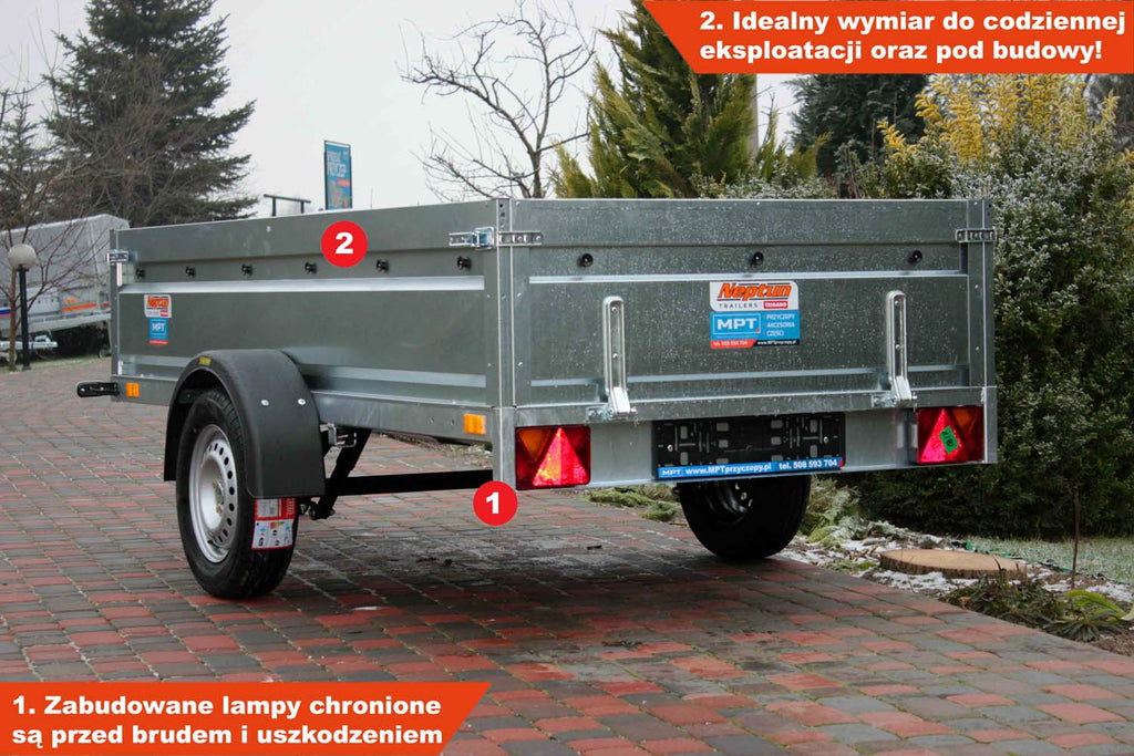 Przyczepka Neptun N7-263 prr 263x129x45 cm Resory GN182