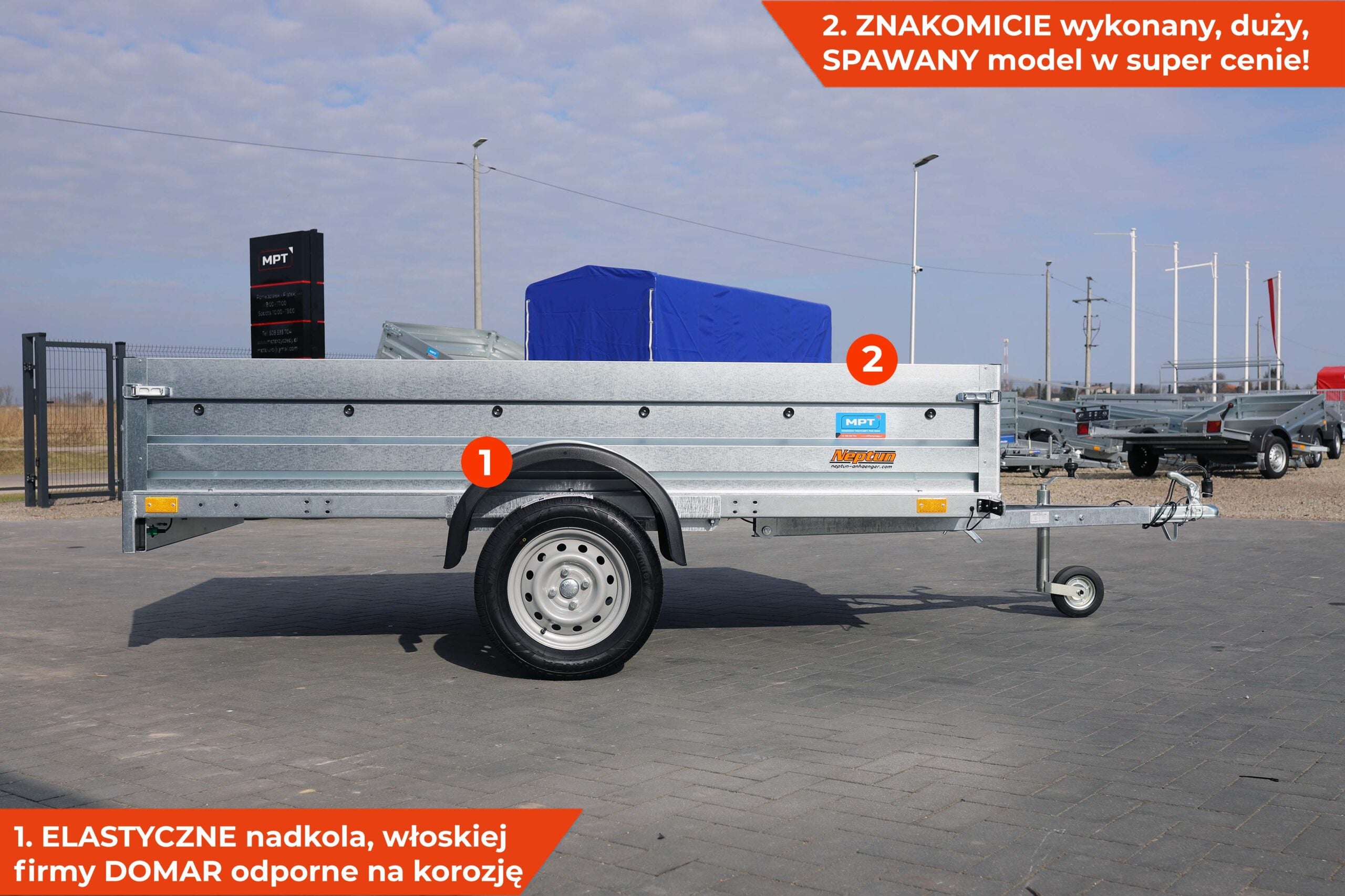 Przyczepka Neptun N7-263 rt 263x129x40 cm GN158