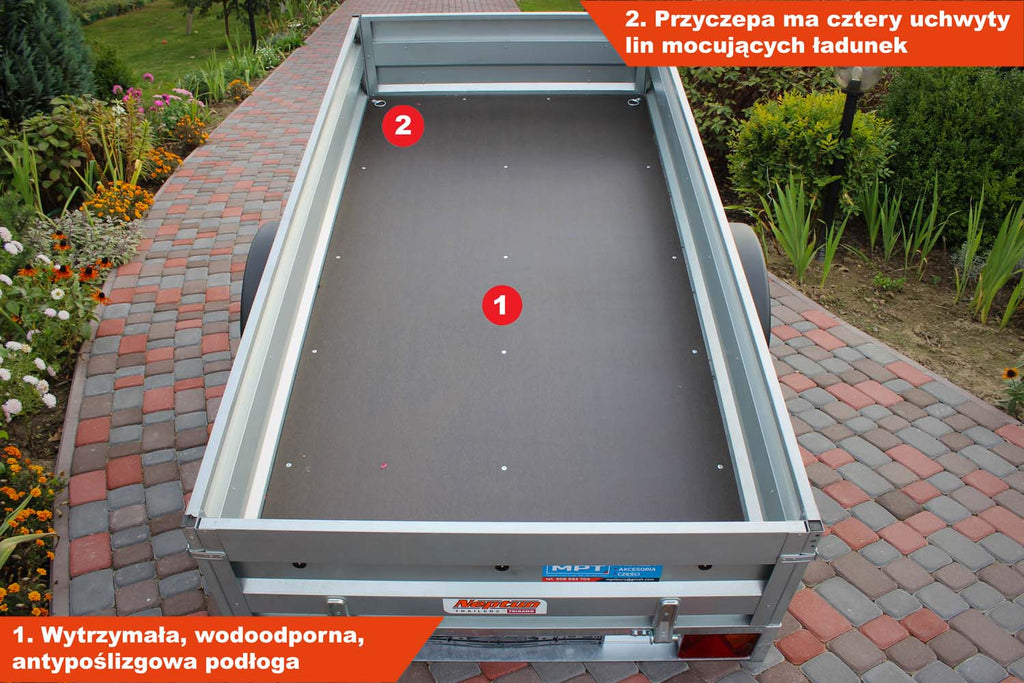 Przyczepka Neptun N7-263 rtr 263x129x40 cm Resory GN158