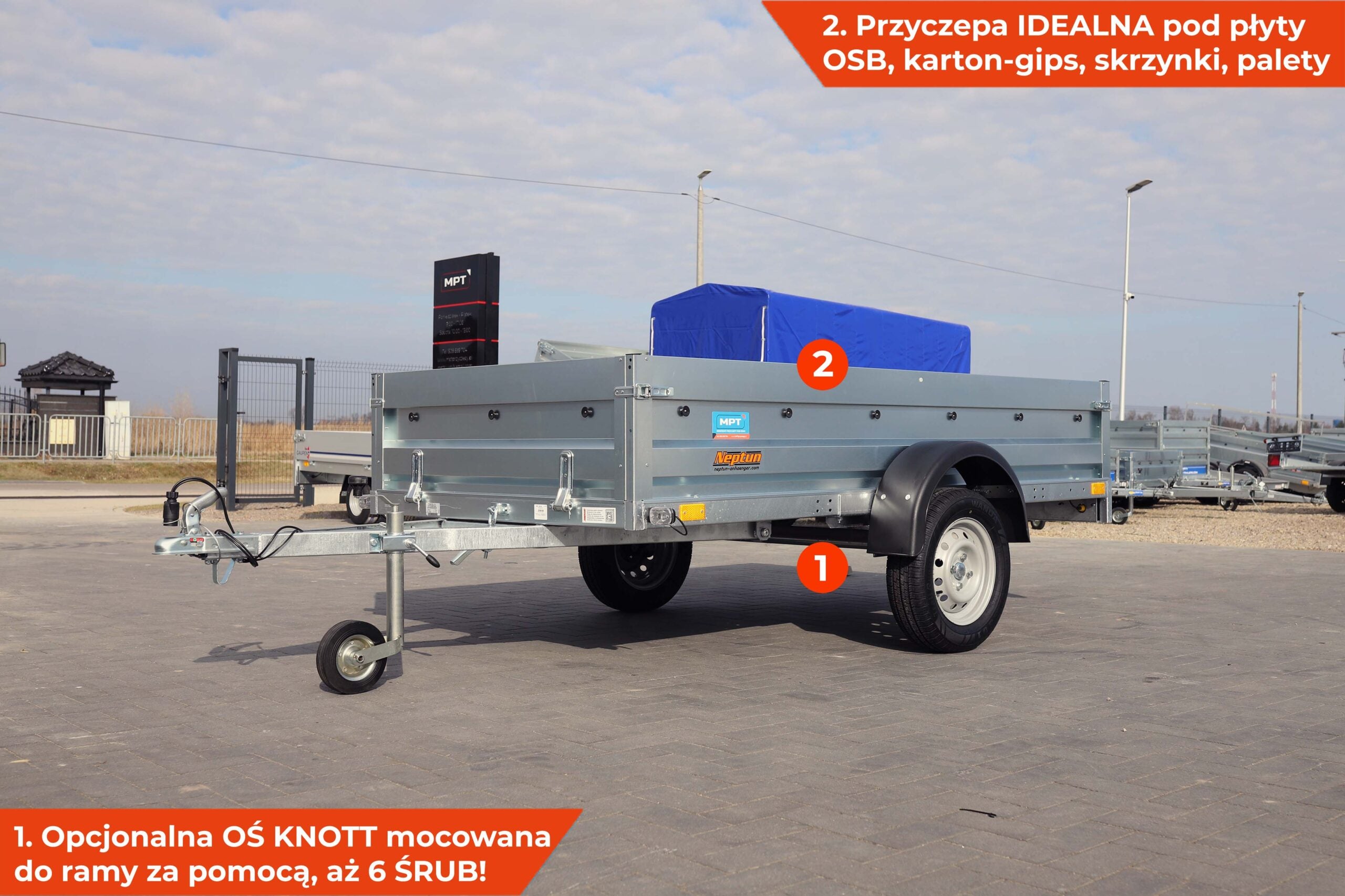 Przyczepka Neptun N7-263 rt 263x129x40 cm GN158