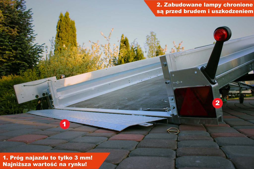 Przyczepka Neptun N7-305 multi 305x166x10 cm + Burty i najazd GN152