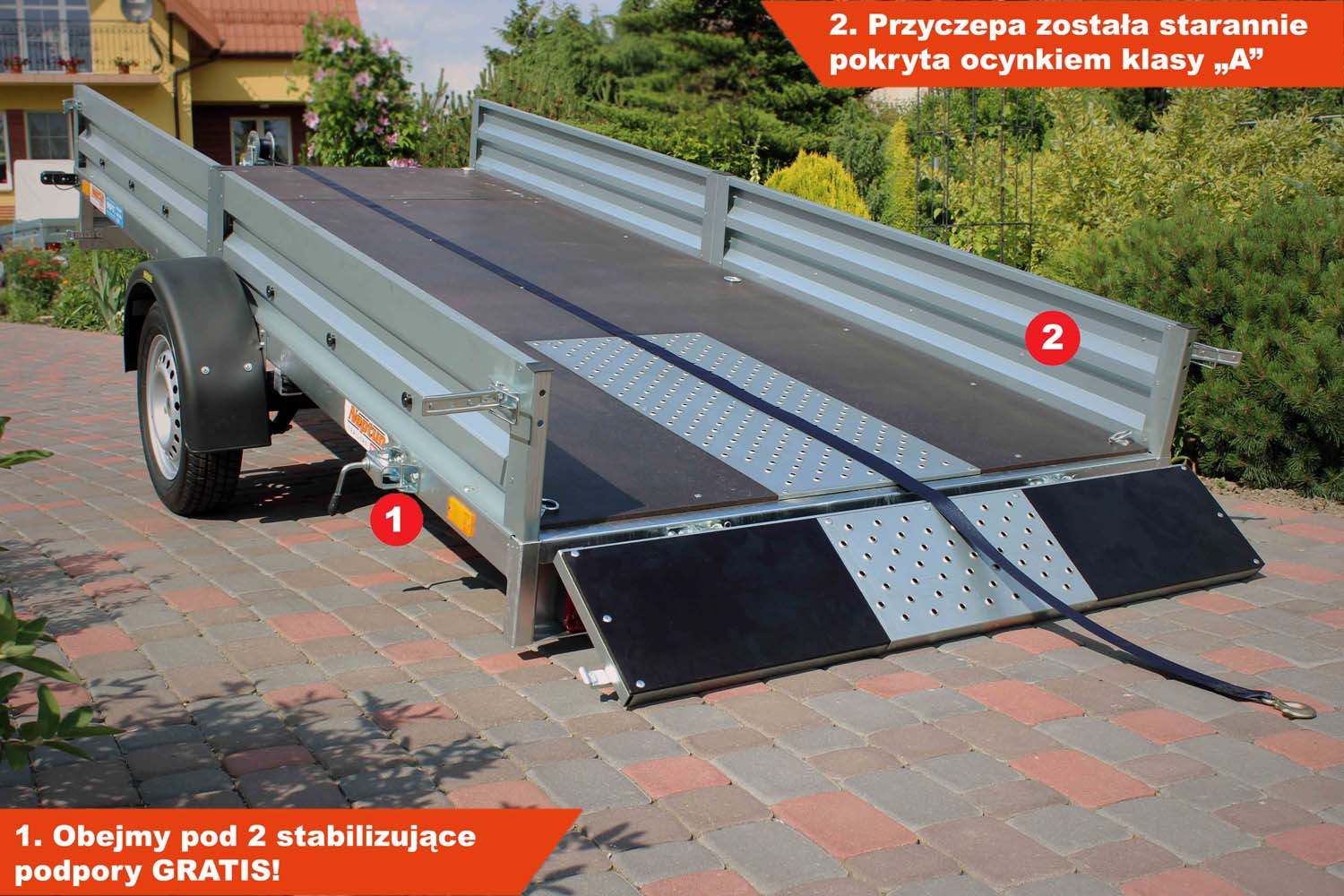Przyczepka Neptun N7-350 CT 345x150x29 cm Resory GN164