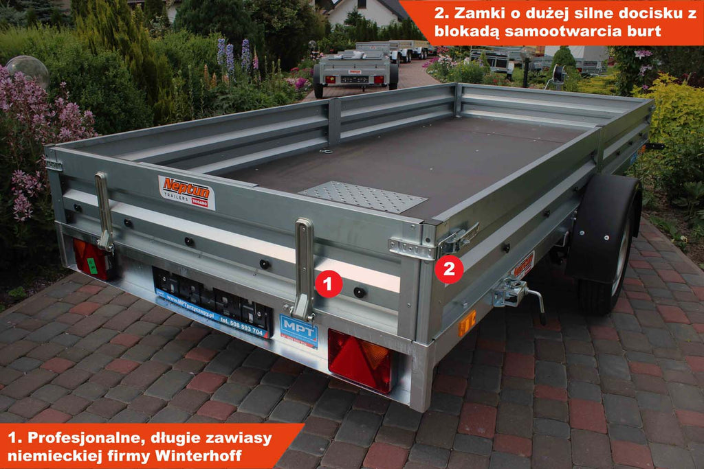 Przyczepka Neptun N7-350 CT 345x150x29 cm Resory GN164