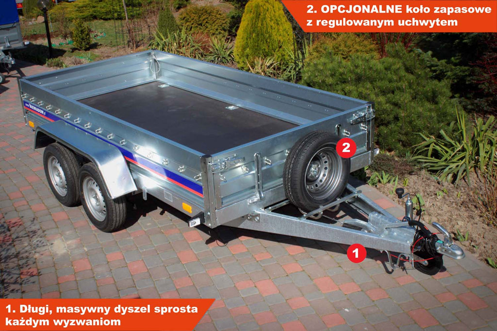 Przyczepa Niewiadów B1430HT 304x150x35 cm Hamowana BIZNES line