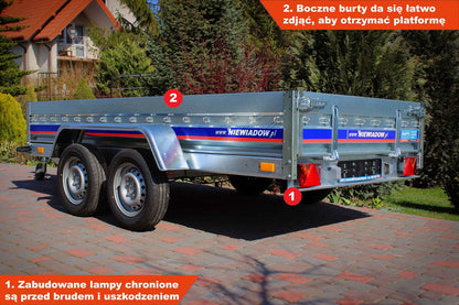 Przyczepa Niewiadów B1430HT 304x150x35 cm Hamowana BIZNES line