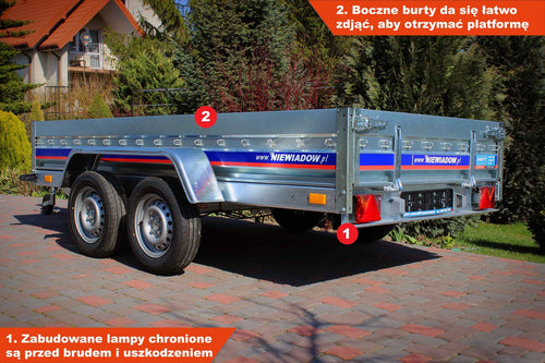 Przyczepa Niewiadów B1430HT 304x150x35 cm Hamowana BIZNES line