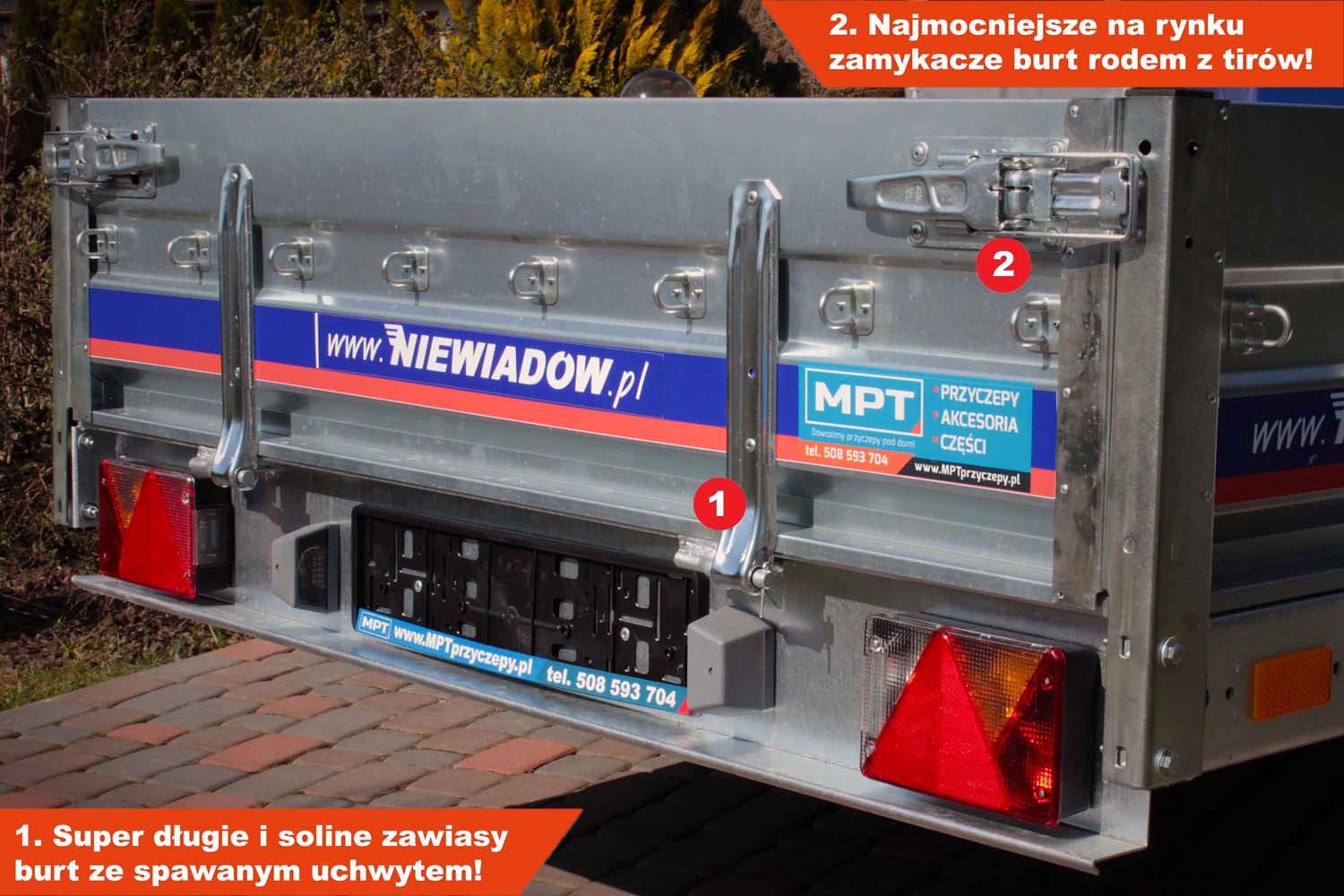 Przyczepa Niewiadów B1430HT 304x150x35 cm Hamowana BIZNES line