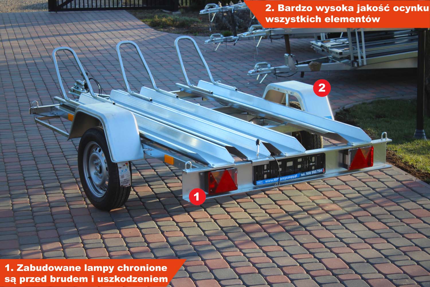 Przyczepka pod 3 motocykle Niewiadów B7320M3 233x132x39 cm