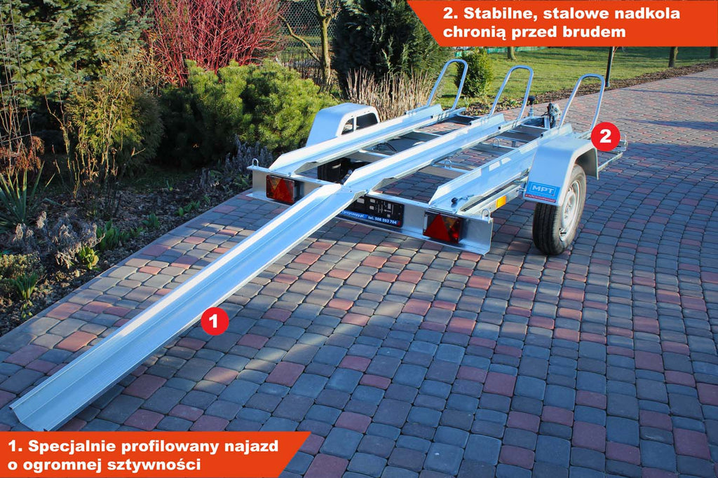 Przyczepka pod 3 motocykle Niewiadów B7320M3 233x132x39 cm