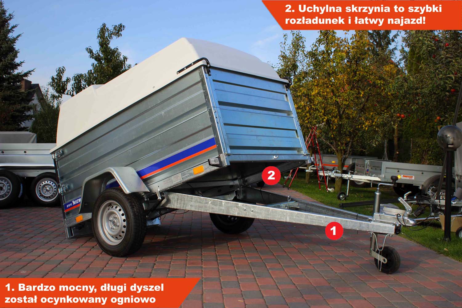 Przyczepka Niewiadów z pokrywą ABS BD7520U 204x115x35 cm