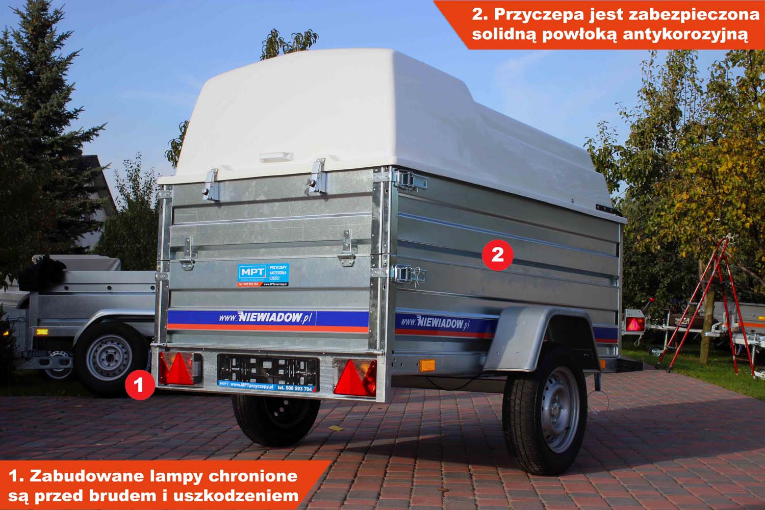 Przyczepka Niewiadów z pokrywą ABS BD7520U 204x115x35 cm