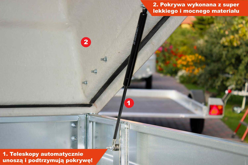 Przyczepka Niewiadów z pokrywą ABS BD7520U 204x115x35 cm