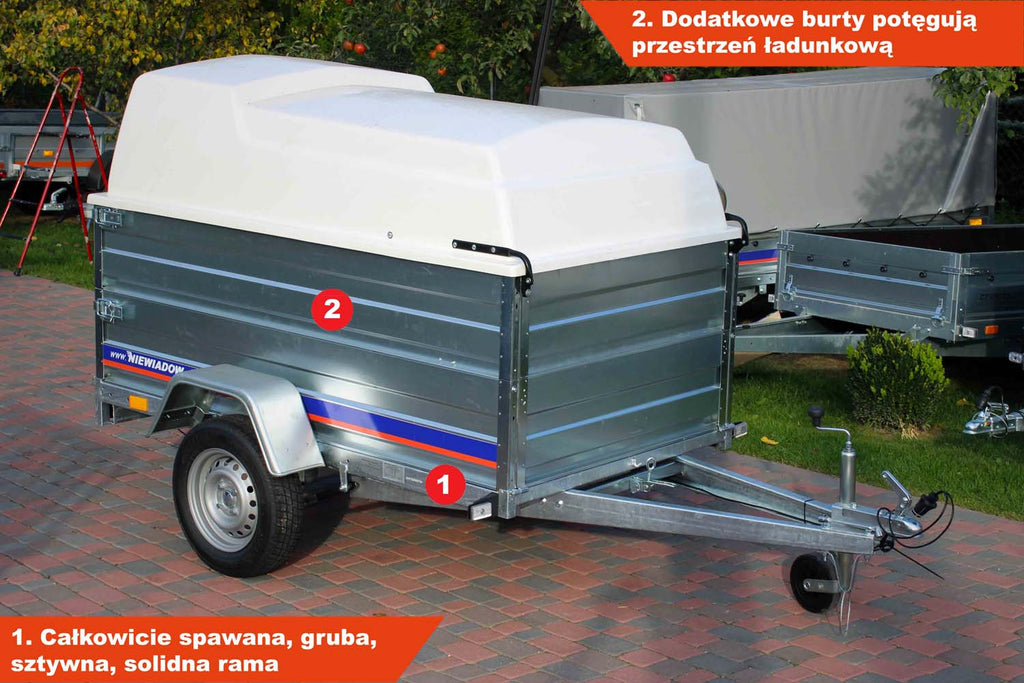 Przyczepka Niewiadów z pokrywą ABS BD7520U 204x115x35 cm