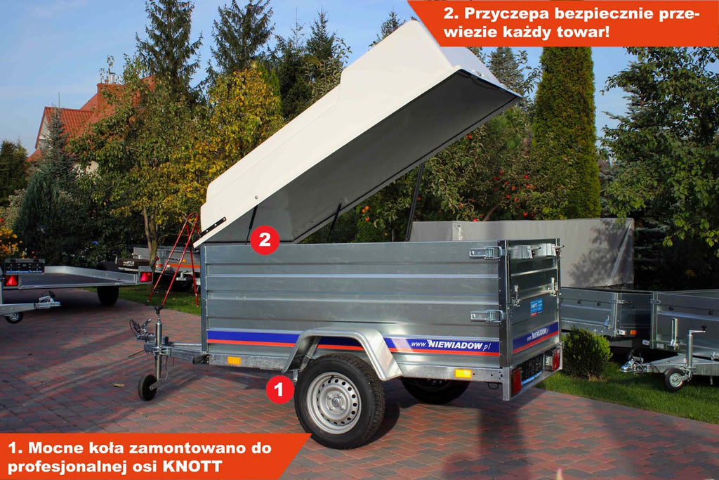 Przyczepka Niewiadów z pokrywą ABS BD7520U 204x115x35 cm