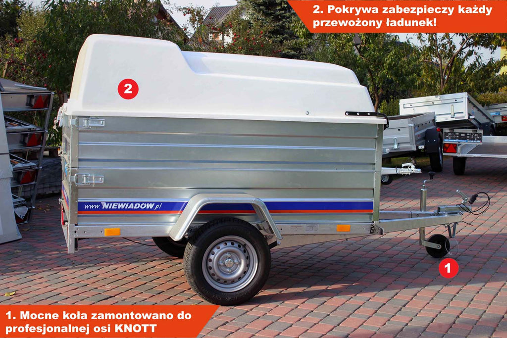 Przyczepka Niewiadów z pokrywą ABS BD7520U 204x115x35 cm