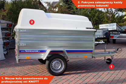 Przyczepka Niewiadów z pokrywą ABS BD7520U 204x115x35 cm