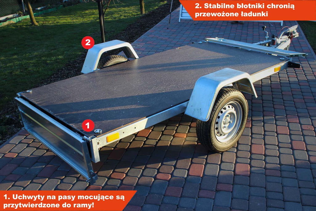 Przyczepka z hamulcem Niewiadów BD752413UH 244x126x35 cm