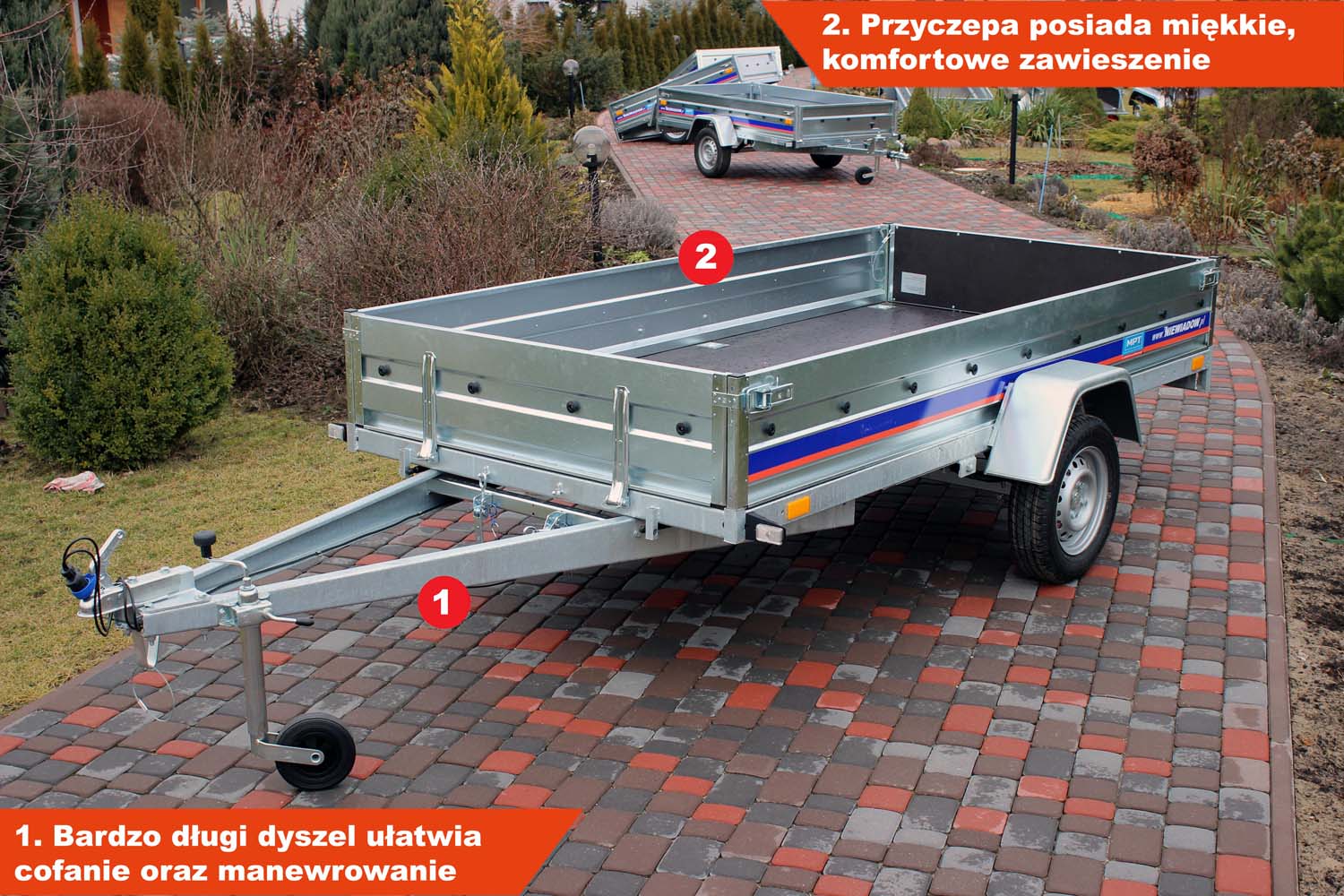 Przyczepka Niewiadów BD7530YU 304x150x35 cm Resory