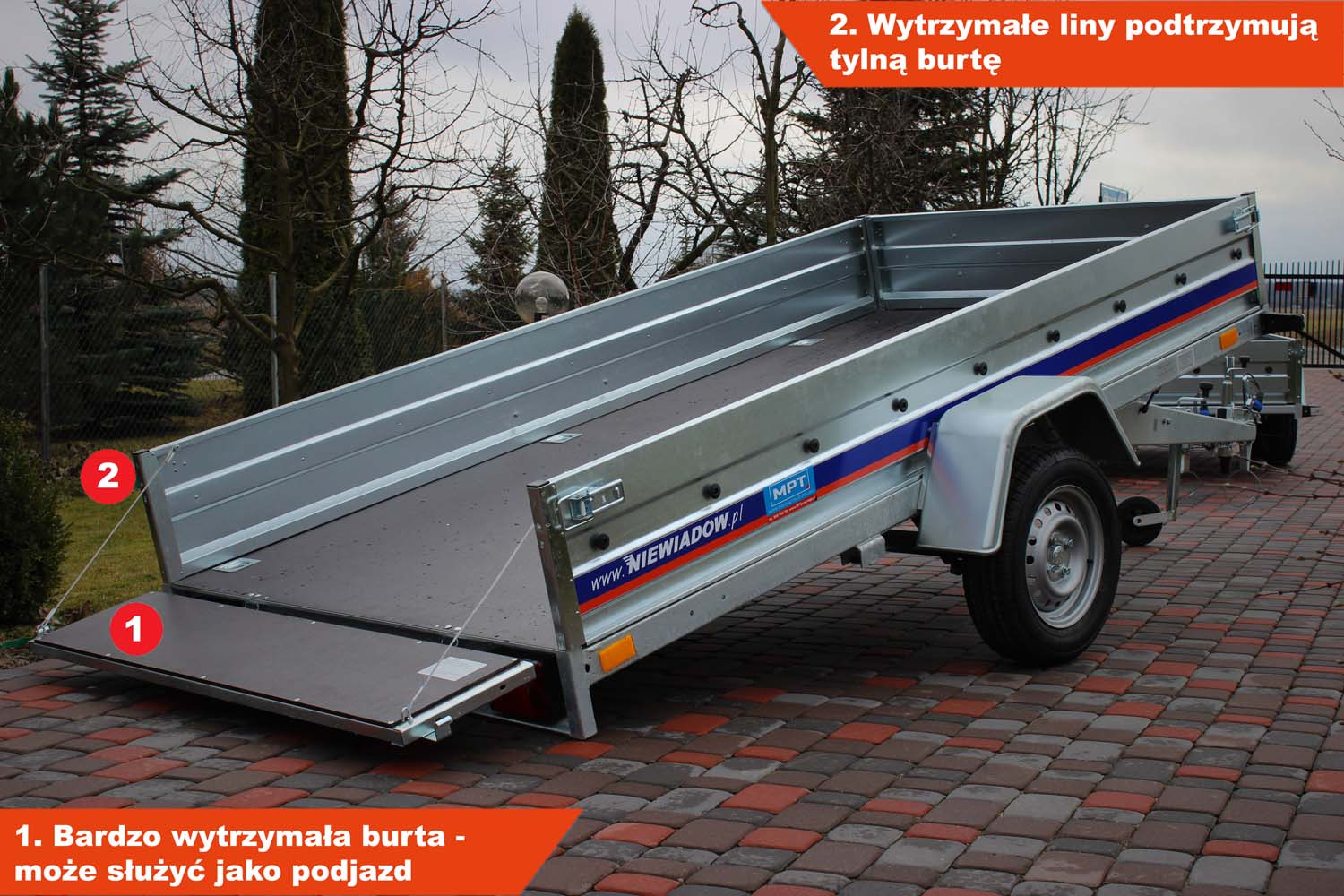 Przyczepka Niewiadów BD7530YU 304x150x35 cm Resory