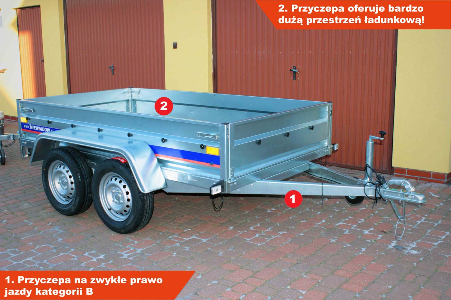 Przyczepka Niewiadów BEG7323UT 241x132x35 cm Tandem