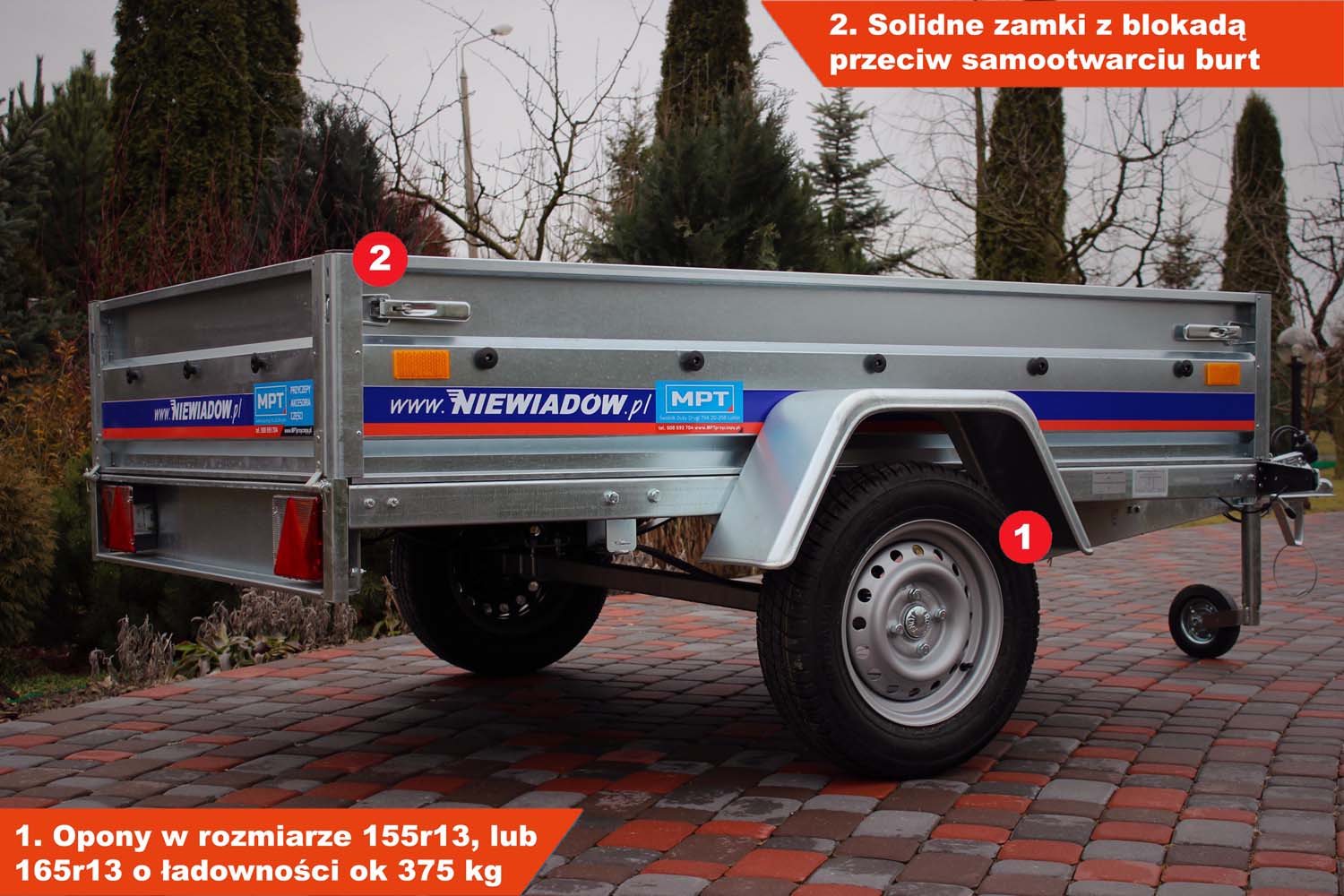 Przyczepka Niewiadów BG7521YU 205x126x35 cm Resory