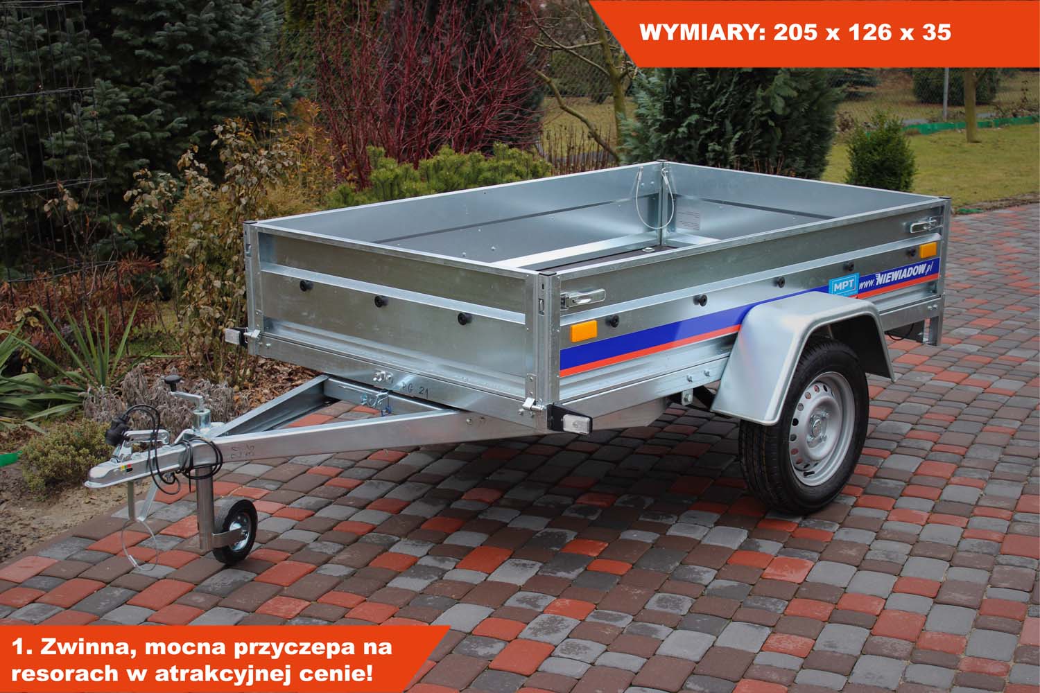 Przyczepka Niewiadów BG7521YU 205x126x35 cm Resory