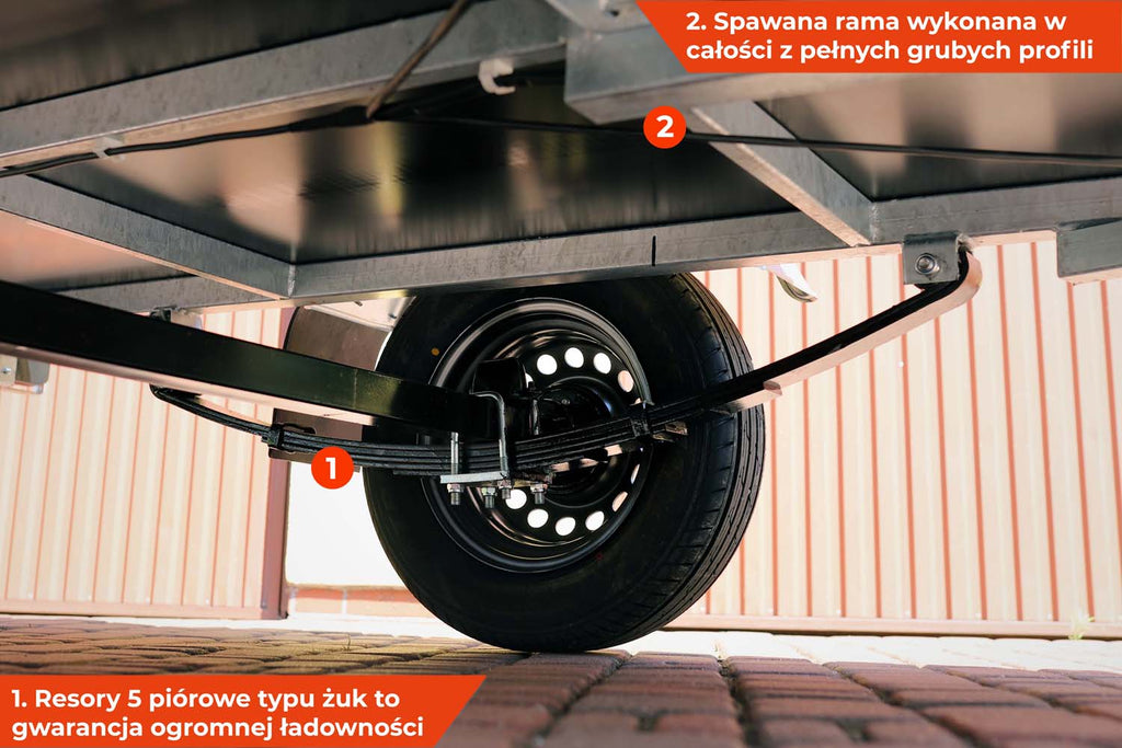 Przyczepa Rydwan Euro A750/D2 245x125x35 cm Resory