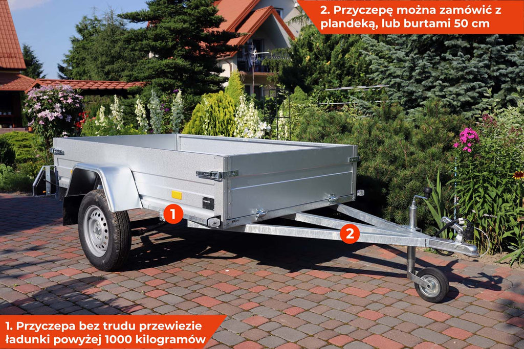 Przyczepka Rydwan EURO A-750/C2 215x125x35 cm na Resorach