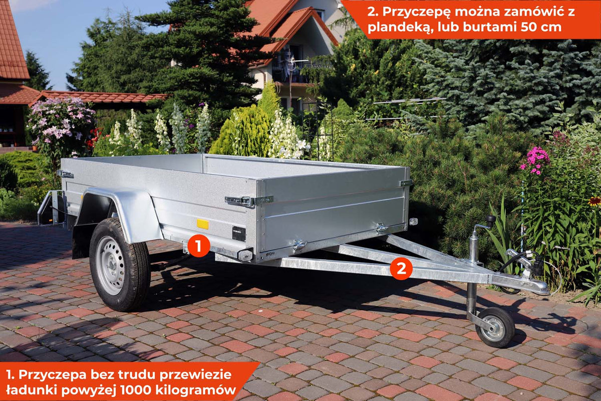 Przyczepka Rydwan EURO A-750/C2 215x125x35 cm na Resorach