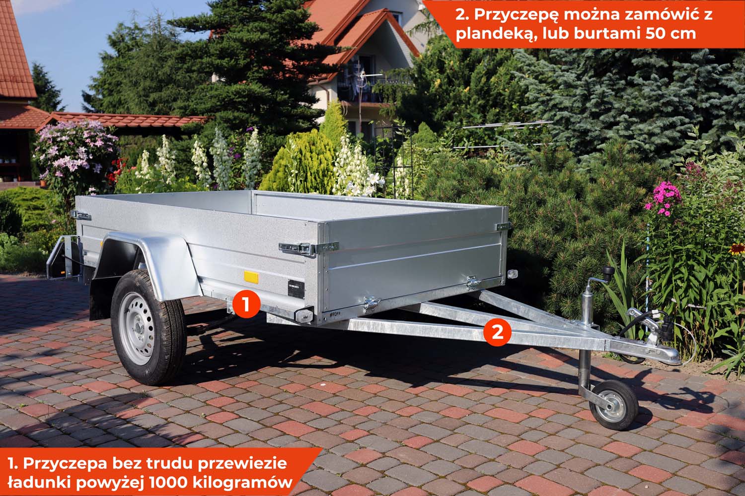 Przyczepka Rydwan EURO A-750/C2 215x125x35 cm na Resorach