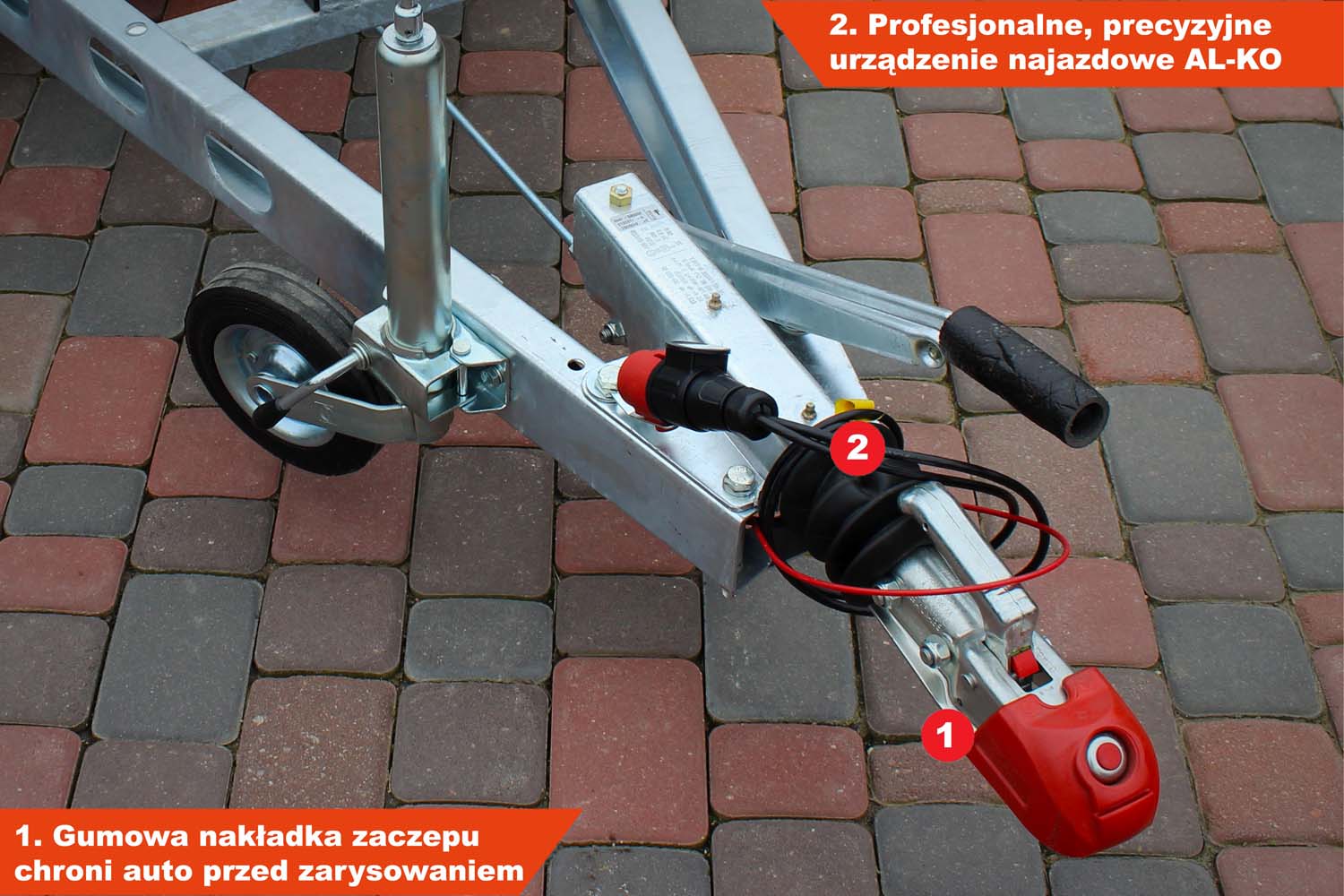 Przyczepka Wiola Krakus Komfort + 252x132x38 cm Hamowana Tandem