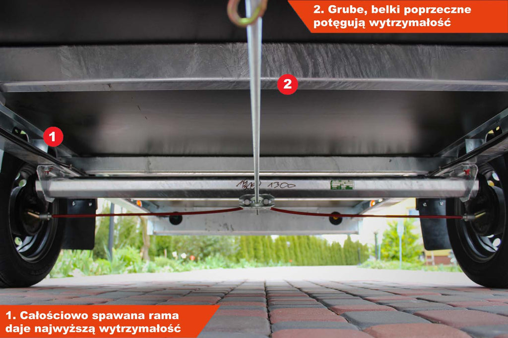 Przyczepka Wiola Mazowia Komfort 272x132x38 cm Hamowana