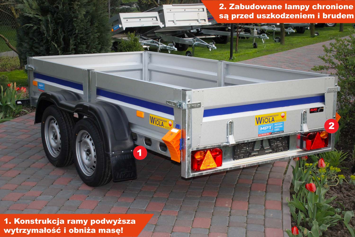 Przyczepka Wiola Mazowia Plus 272x132x38 cm Tandem