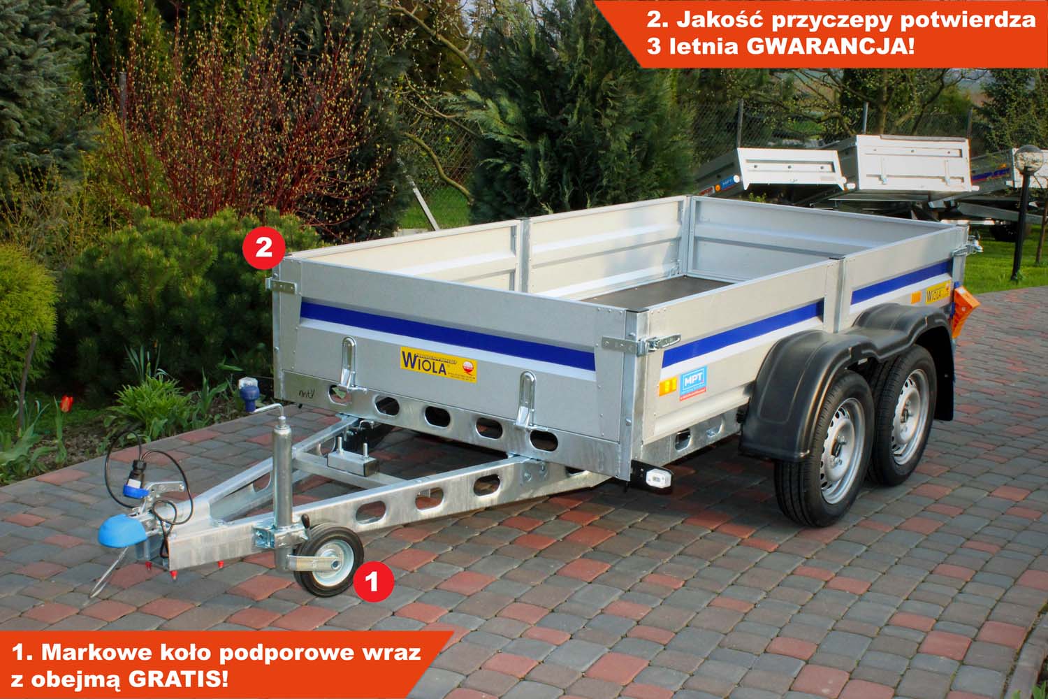 Przyczepka Wiola Mazowia Plus 272x132x38 cm Tandem