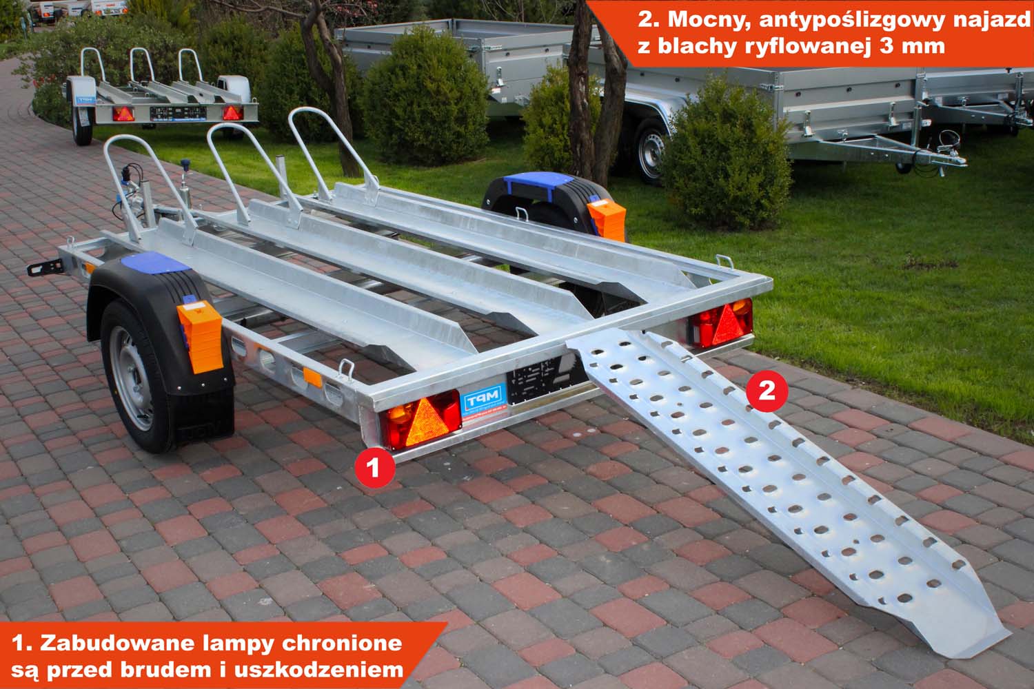 Przyczepka pod motocykle Wiola W-600M3N 244×146 cm Moto N3