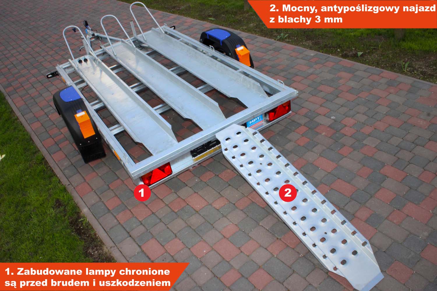 Przyczepka pod motocykle Wiola W-600M3N 244×146 cm Moto N3